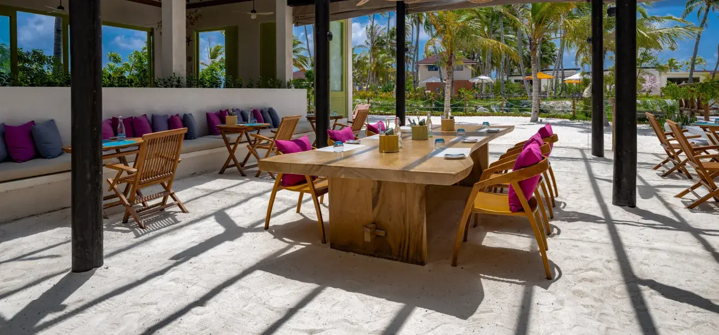 Dining area view of Oblu Xperience Ailafushi North Male, Maldives